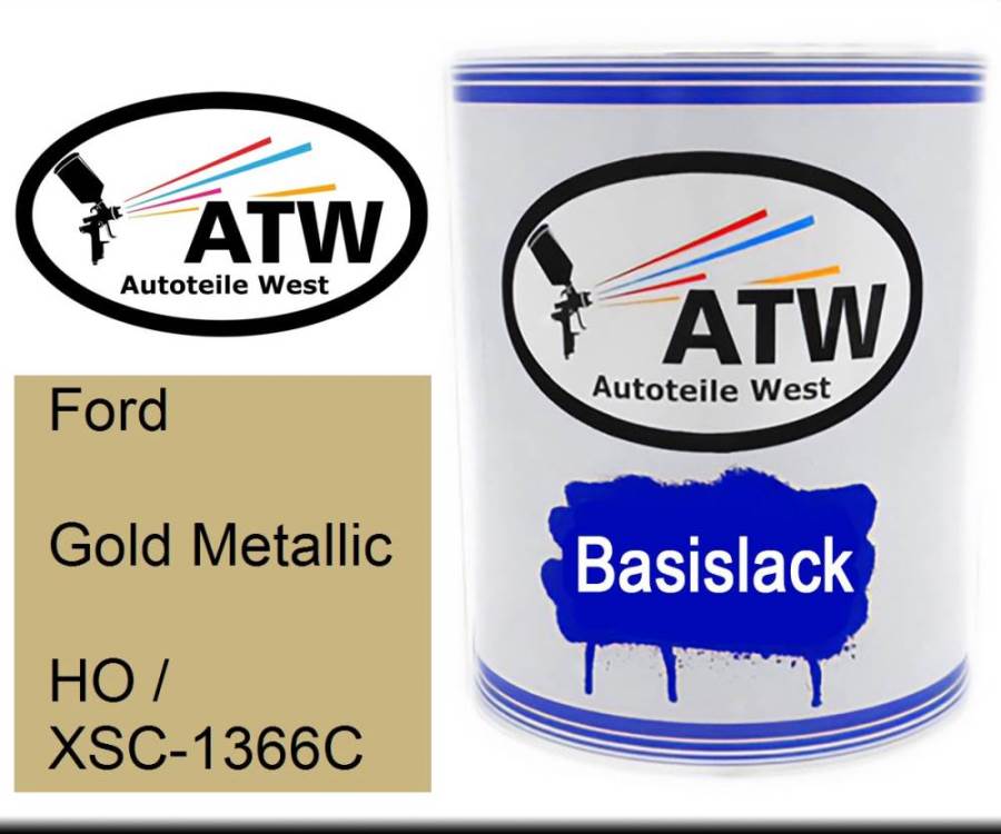 Ford, Gold Metallic, HO / XSC-1366C: 1L Lackdose, von ATW Autoteile West.